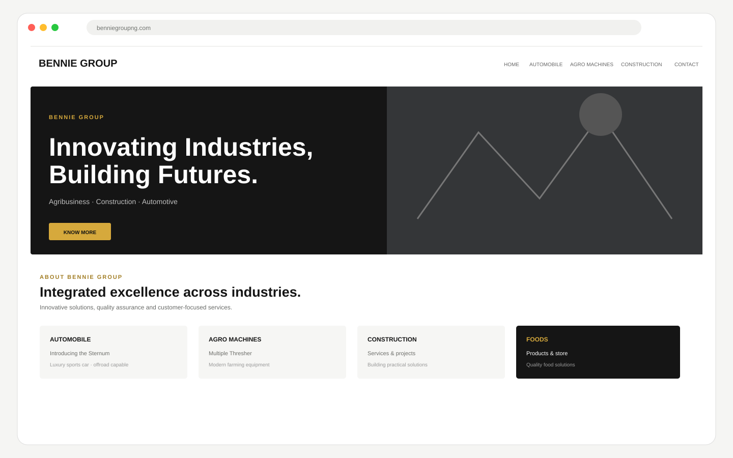Bennie Group website preview